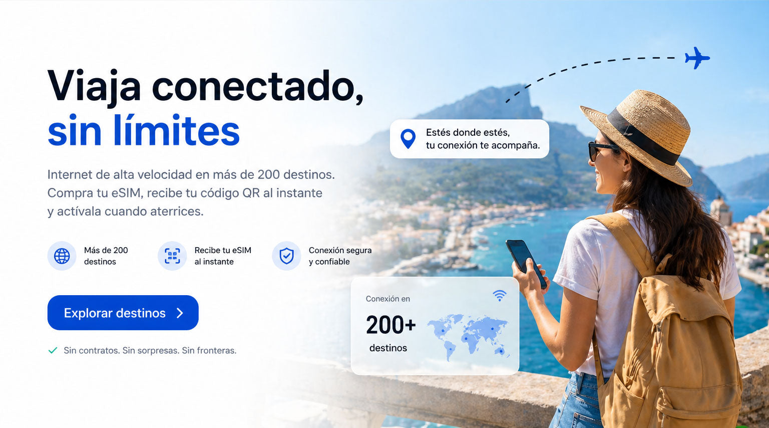 eSIM internacional para viajar con internet en más de 200 destinos, activación con código QR1621243260e1af0c20-0